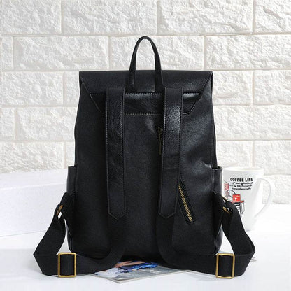 Women's Vintage Cowhide Backpack - Durable Fashion Accessory in Black/Brown - Buy Center