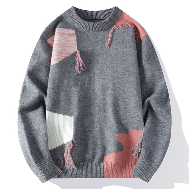Trendy Korean-Style Men's Sweater - Thick Pullover in Classic Colors - Buy Center