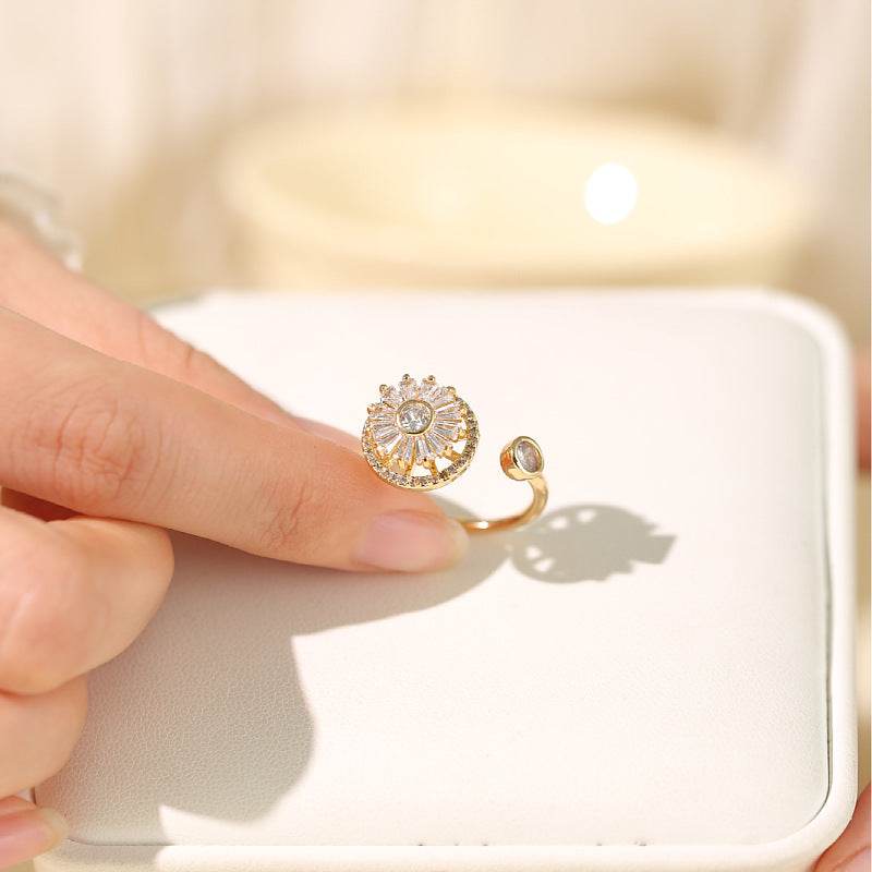 Buy Center Fully Jeweled Loving Heart Ring - Unique Temperamental Style - Buy Center