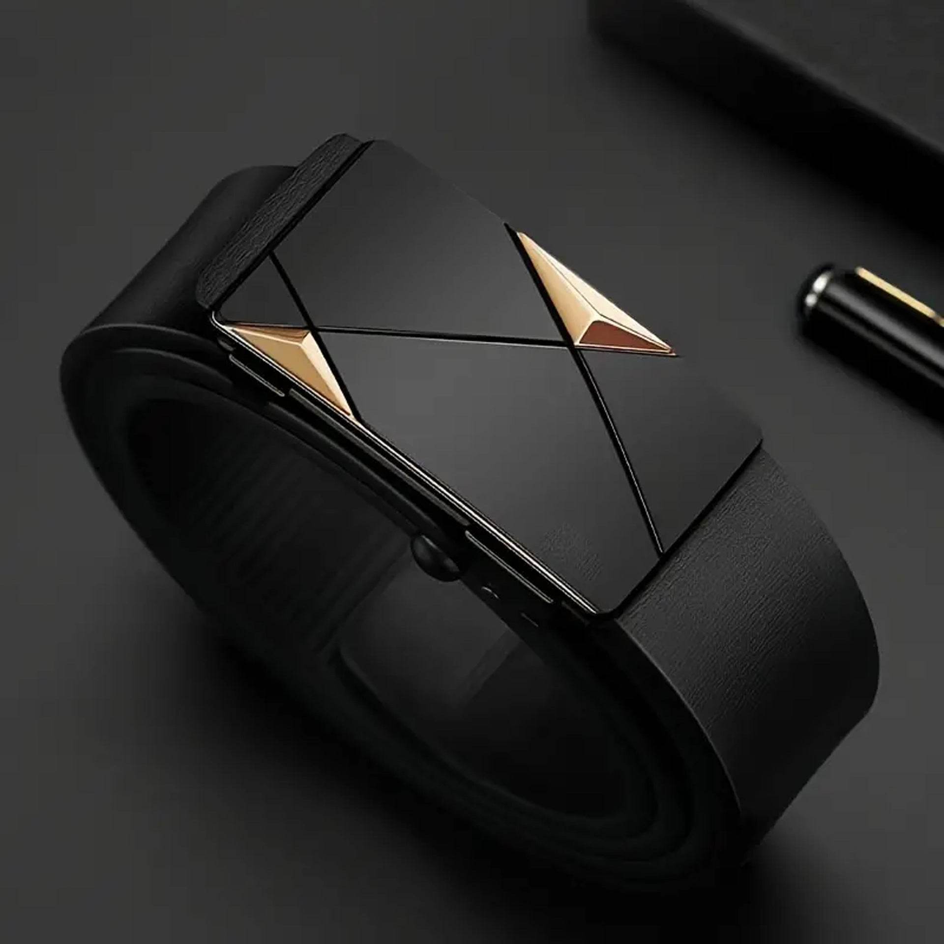 Stylish Casual Belt - Durable PU Leather Automatic Buckle for Any Outfit - Buy Center