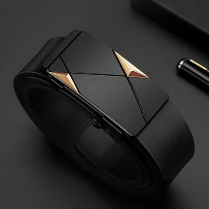 Stylish Casual Belt - Durable PU Leather Automatic Buckle for Any Outfit - Buy Center