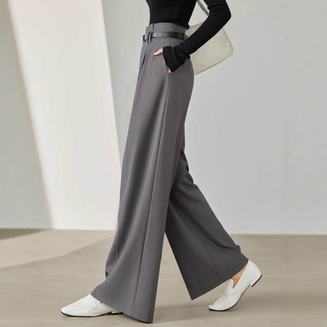 Women's High Waist Wide Leg Pants - Stylish Bud-Shaped Design for 2025 - Buy Center