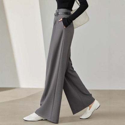 Women's High Waist Wide Leg Pants - Stylish Bud-Shaped Design for 2025 - Buy Center