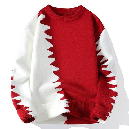 Fashion Round Neck Men's Sweater - Warm Rabbit Fur, 4 Stylish Colors - Buy Center