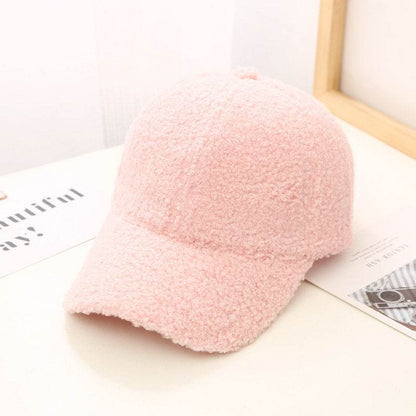 Korean Style Lambswool Baseball Cap - Elegant Fit for Women 2025 - Buy Center