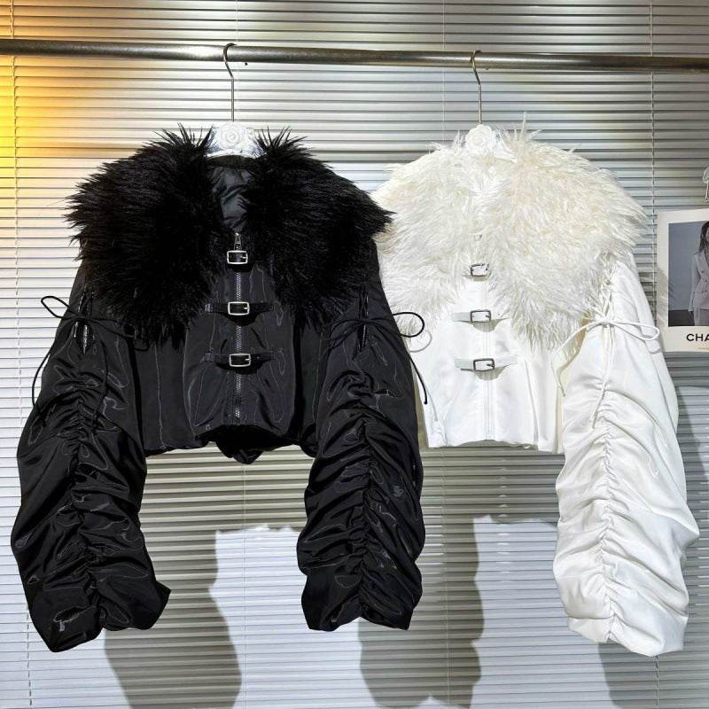 Chic Big Fur Collar Down Jacket - Stylish Women's Winter Coat 2025 - Buy Center