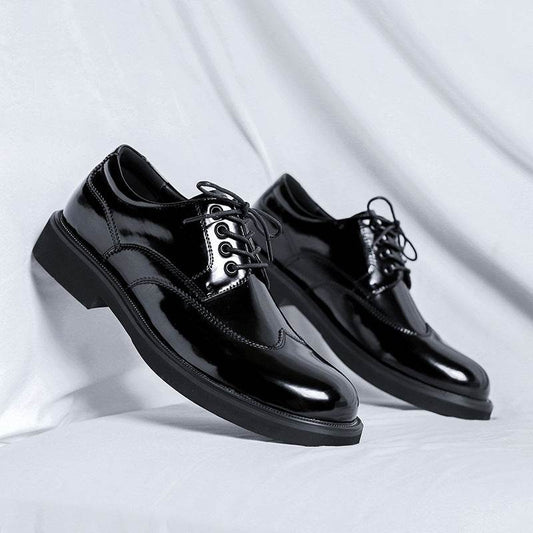 Buycenter Mid-top British Patent Leather Shoes - Stylish All-match for Men - Buy Center