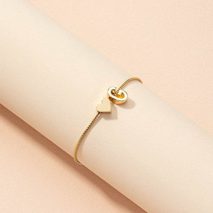 Cute Love Heart Bracelet - Personalized Couple Gift with English Letters - Buy Center