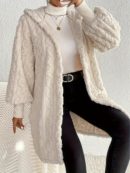 Hooded Double-Sided Plush Long Coat - Stylish Winter Fashion for Women - Buy Center