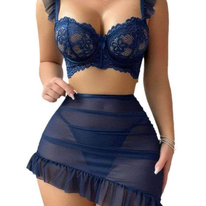Sheer Mesh Sexy Underwear Suit - Lace Top & Tights for Women - Buy Center
