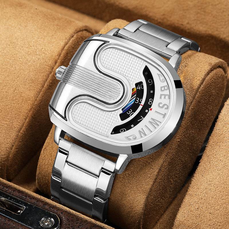 Men's U-Shaped Fashion Watch - Quartz Movement & 30m Waterproof Design - Buy Center