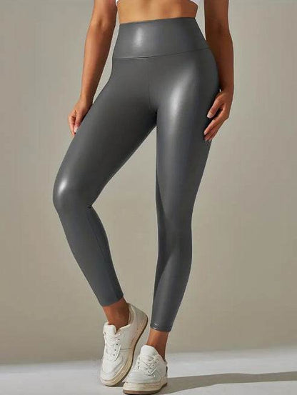Buycenter Slim Fit Leather Pants - Hip Raising Velvet Leggings - Buy Center