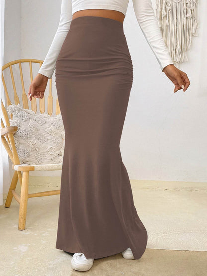 Buycenter Fishtail Skirt - Knitted Solid Color for Street Hipster Style - Buy Center