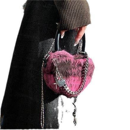 Buycenter Woolen Plaid Mini Chain Bag - Trendy Hot Girl Tote - Buy Center