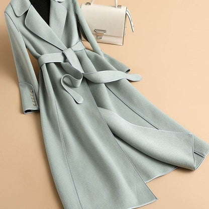 Buycenter Women's High-End Woolen Trench Coat - Stylish & Cozy Fashion - Buy Center