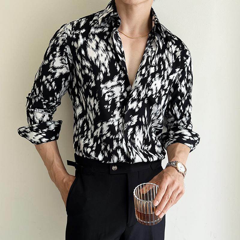 Personalized Men's Slim Fit Shirt - Black & White Plaid Design, Sizes M-4XL - Buy Center