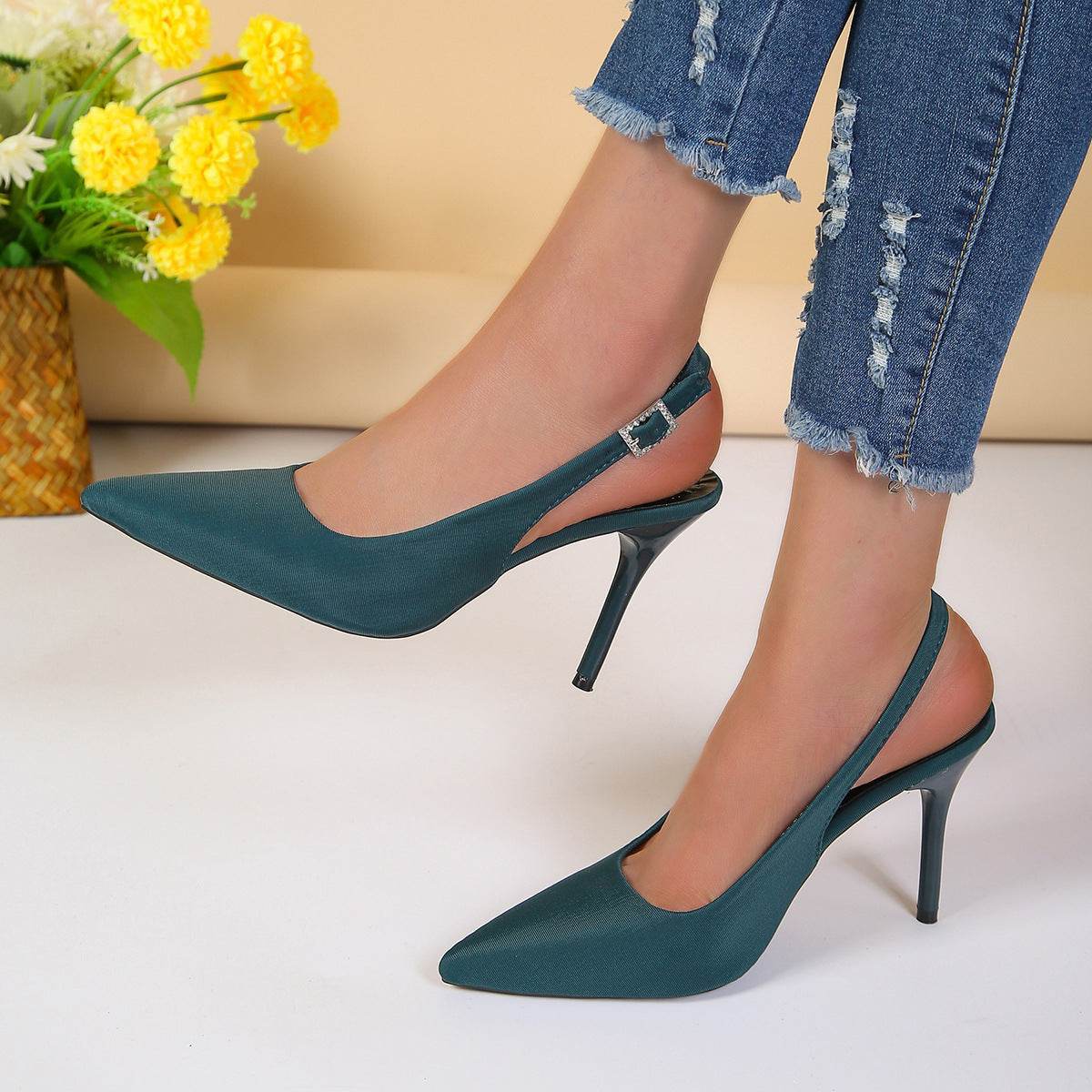 Buycenter Trendy Closed Toe High Heel Sandals - Stylish Women’s Footwear - Buy Center