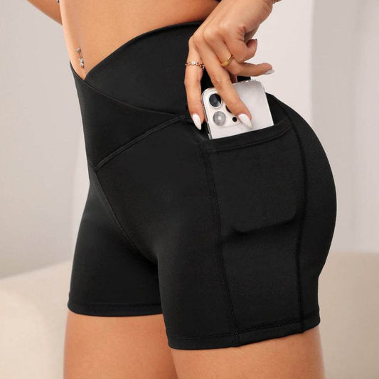Buycenter Women's Sports Yoga Shorts - Elastic Polyester for Comfort - Buy Center