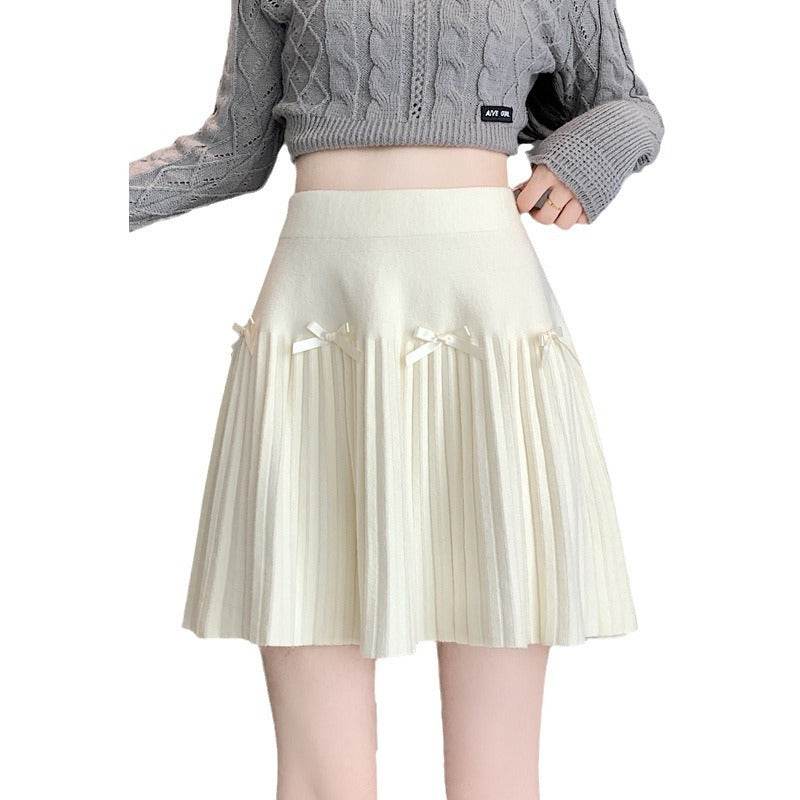 Fashion Personalized Knitted Skirt - Versatile Pleated Design for Women - Buy Center