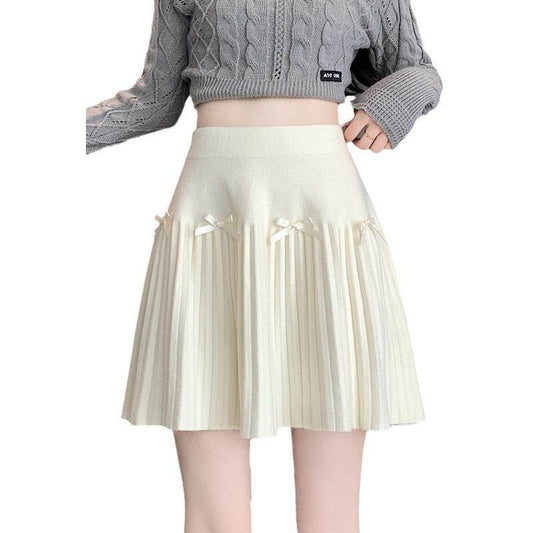 Fashion Personalized Knitted Skirt - Versatile Pleated Design for Women - Buy Center