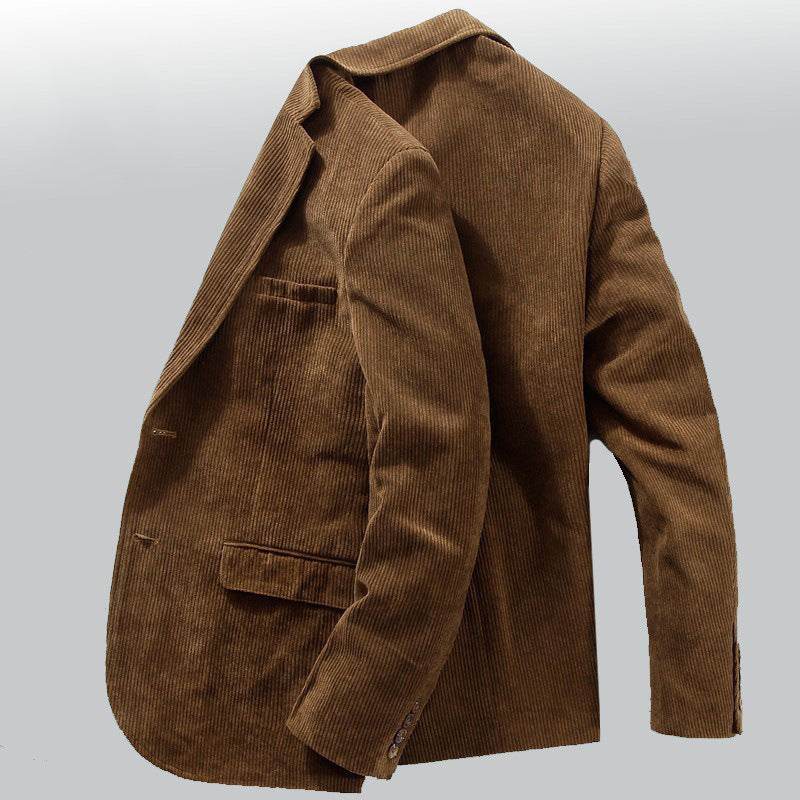 Stylish Corduroy Suit Jacket for Men - Slim Fit Autumn Business Casual - Buy Center