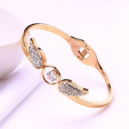 Buycenter Angel Titanium Steel Hollow Bracelet - Zircon Spring Opening - Buy Center