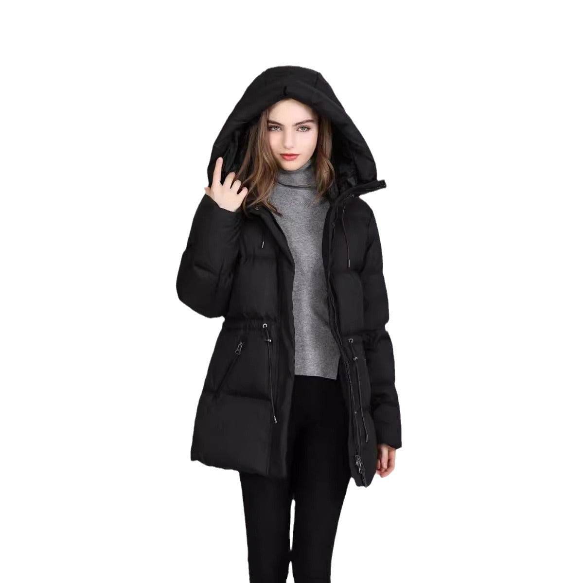 Women's Velvet Down Cotton Padded Coat - Stylish and Warm Winter Jacket - Buy Center
