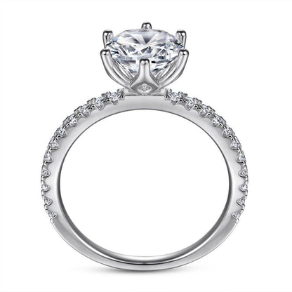 Buy Center Women's S925 Sterling Silver Ring - Zircon Inlaid Style - Buy Center