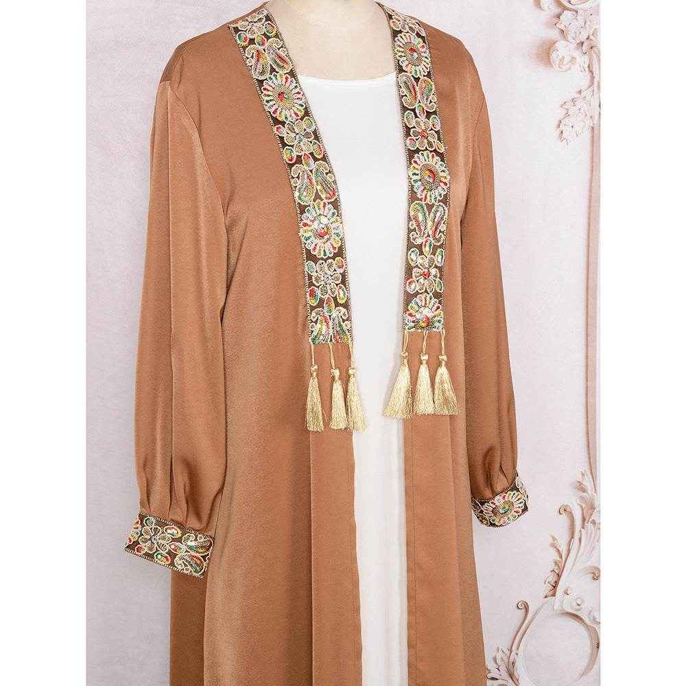 Women's Two-Piece Cardigan Set with Tassel Pendant - Cozy & Stylish