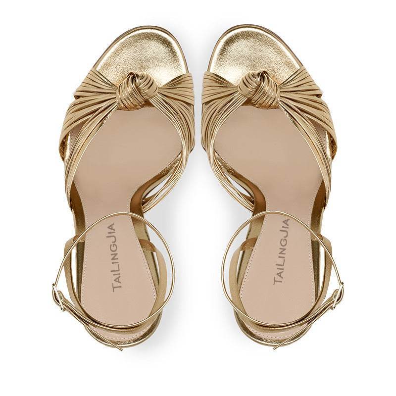 Buycenter Women's Plus Size Stiletto Heels - Trendy Light Gold PU - Buy Center