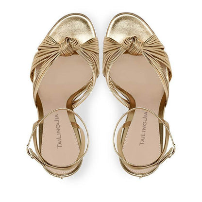 Buycenter Women's Plus Size Stiletto Heels - Trendy Light Gold PU - Buy Center