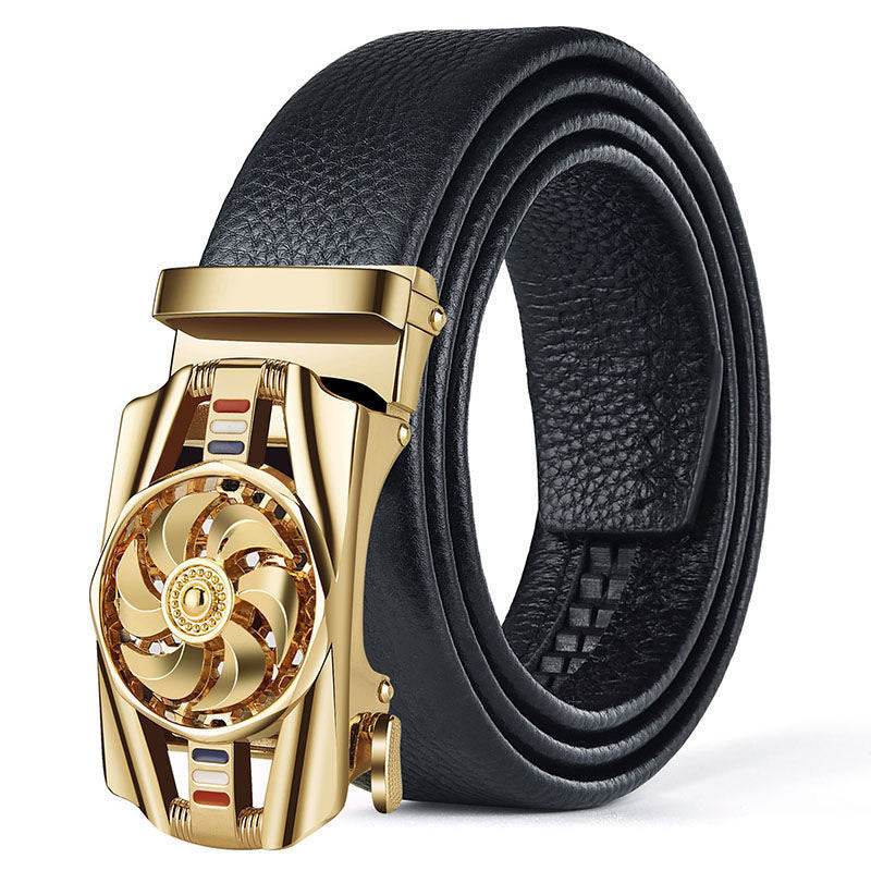 Good Luck Coming Men's Leather Belt - Stylish Click Belt for Professionals - Buy Center