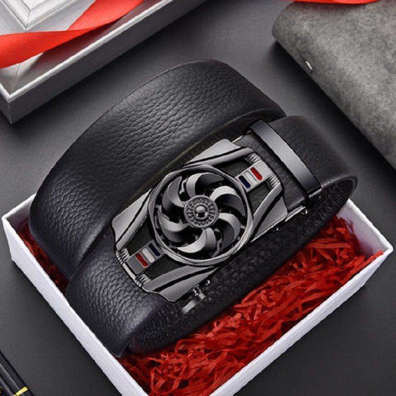 Good Luck Coming Men's Leather Belt - Stylish Click Belt for Professionals - Buy Center