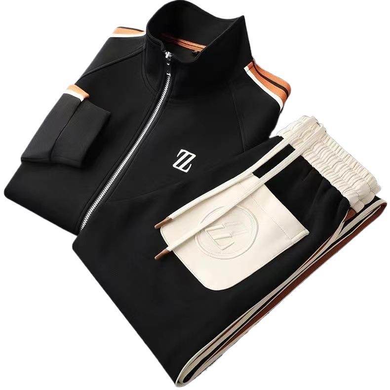 Men's Stand Collar Sportswear Suit - Stylish Coat & Trousers Set 2025 - Buy Center