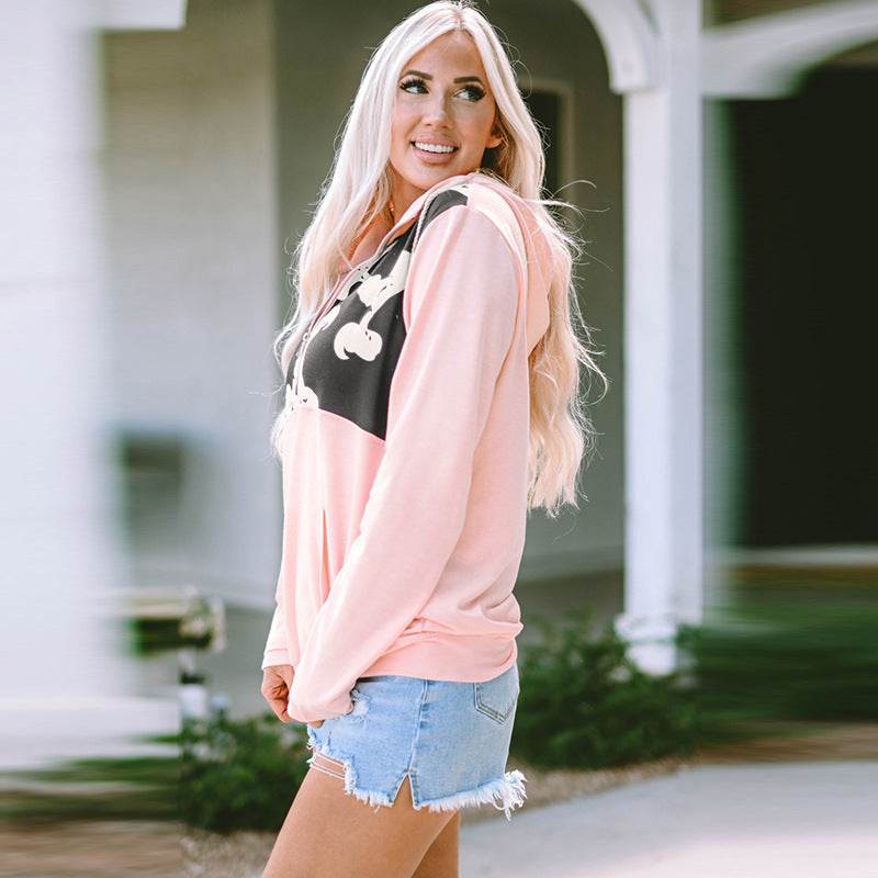 Women's Personalized Cow Spot Hoodie - Trendy Hooded Pullover for 2025 - Buy Center