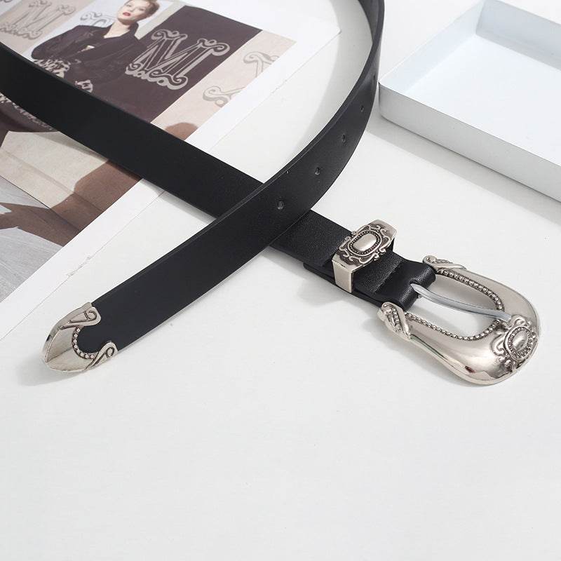 Versatile Carved Belt for Women - Stylish PU Leather Accessory for Fall - Buy Center