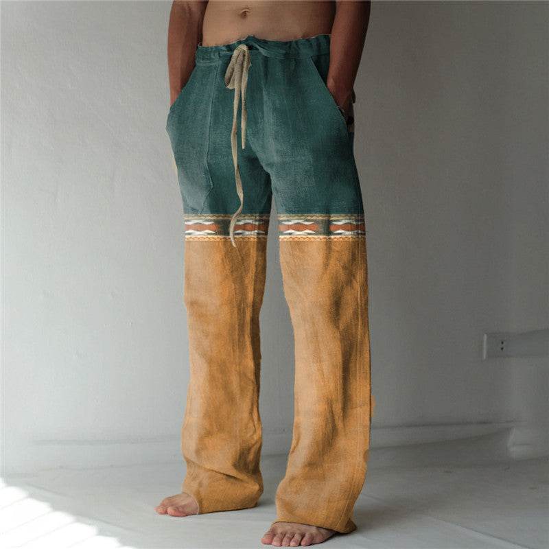 Men's Summer Beach Trousers - Stylish Geometric Patterns for Casual Comfort - Buy Center