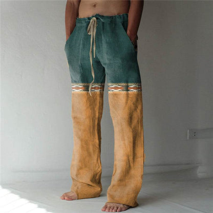 Men's Summer Beach Trousers - Stylish Geometric Patterns for Casual Comfort - Buy Center