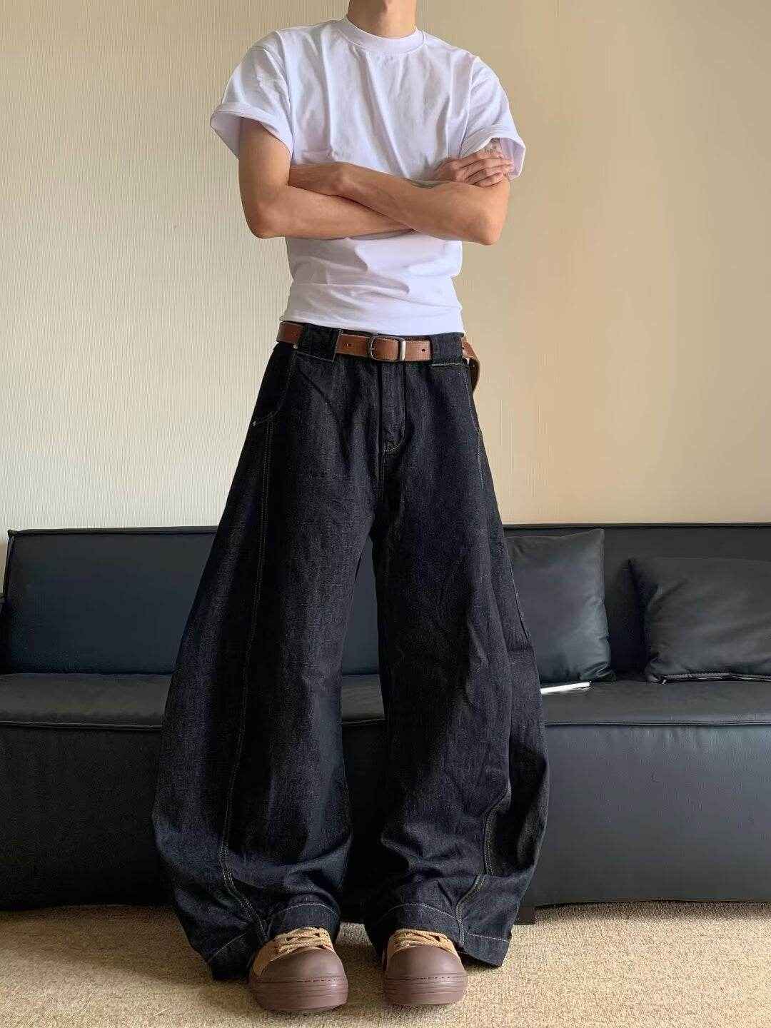 Buycenter Fashion Wide Leg Jeans - Comfortable Mid Waist for All Sizes