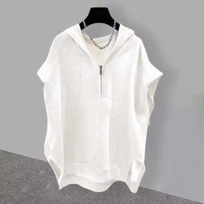 Men's Zipper Sleeveless T-Shirt - Solid Color Summer Fashion Comfort - Buy Center