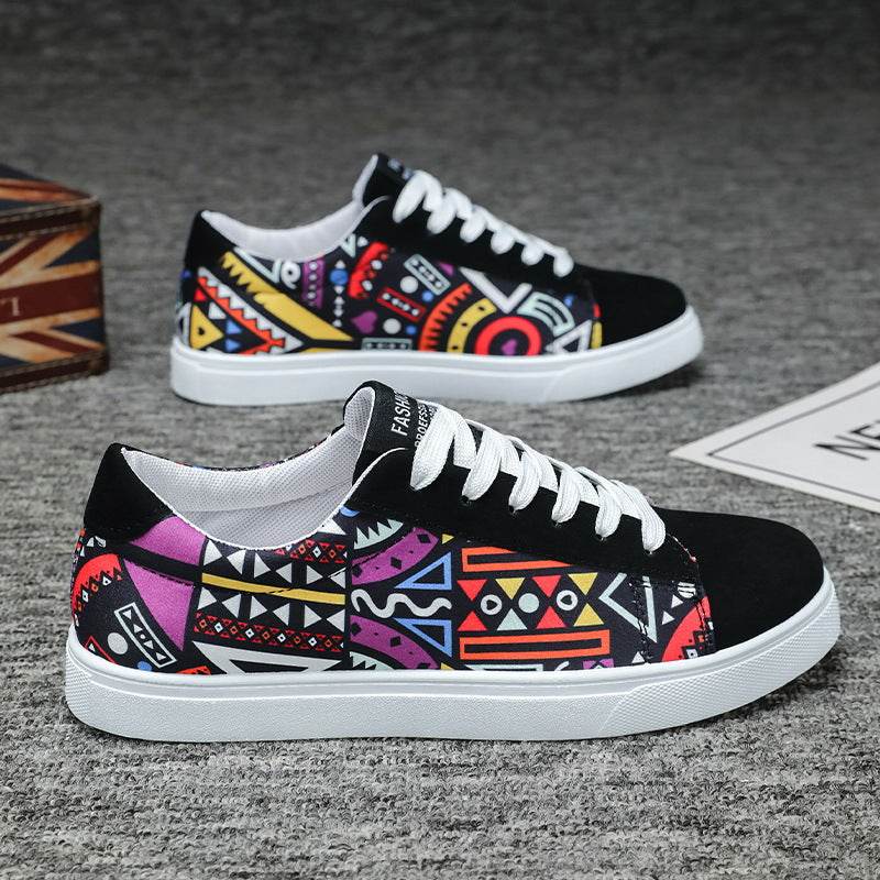 Plus Size Casual Sneakers - Breathable Canvas Skate Shoes for Students - Buy Center