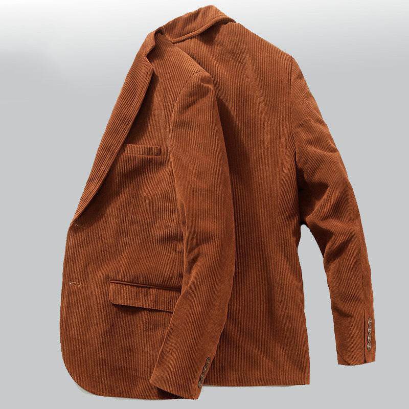Stylish Corduroy Suit Jacket for Men - Slim Fit Autumn Business Casual - Buy Center