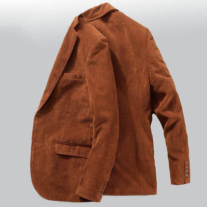 Stylish Corduroy Suit Jacket for Men - Slim Fit Autumn Business Casual - Buy Center