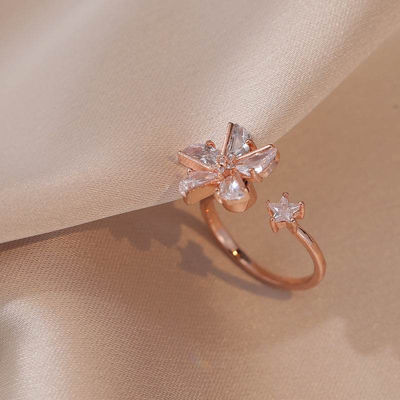 Buy Center Fully Jeweled Loving Heart Ring - Unique Temperamental Style - Buy Center