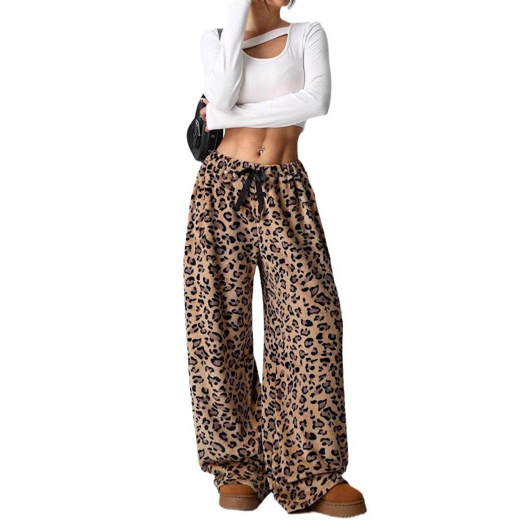 Trendy Leopard Print Wide Leg Pants - Chic Style for Every Occasion - Buy Center