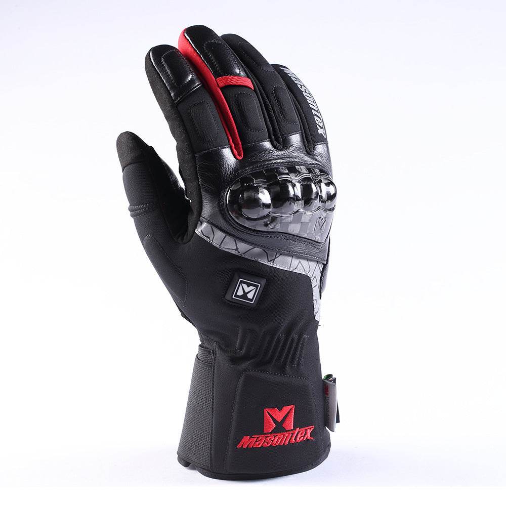 Unisex Electric Motorcycle Heating Gloves - Stylish Leather Design for All Sizes - Buy Center