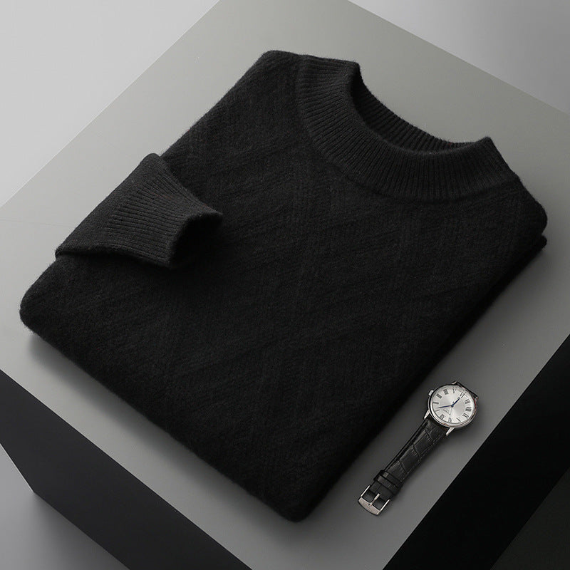Buycenter Men's Woolen Sweater - Half Turtleneck, Casual Pullover, Winter Wear