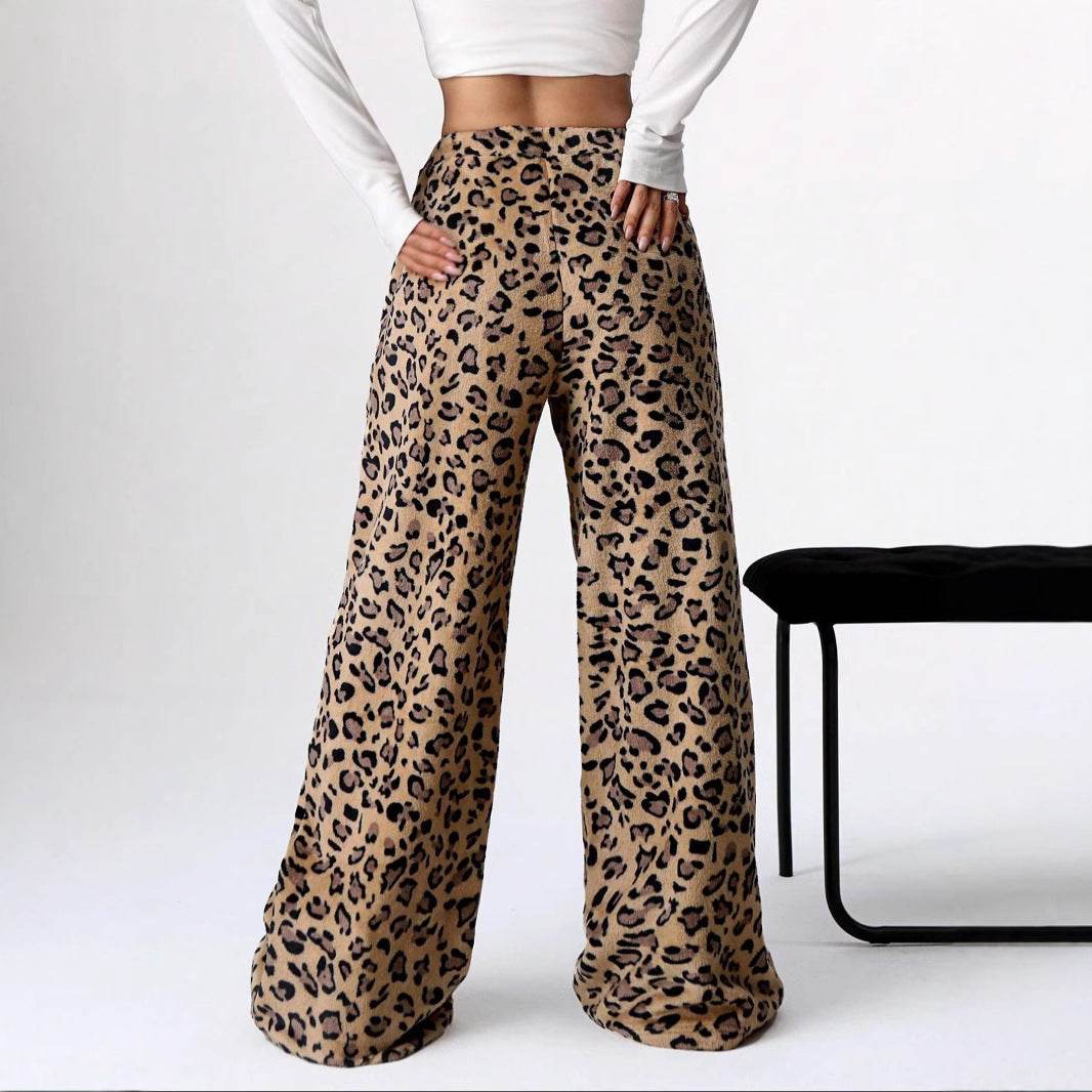 Trendy Leopard Print Wide Leg Pants - Chic Style for Every Occasion - Buy Center
