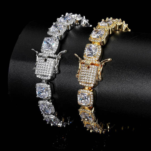 Buycenter 10mm Men's Rock Candy Bracelet - Copper Micro Inlay Zircon - Buy Center