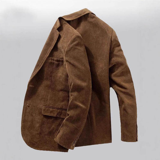 Stylish Corduroy Suit Jacket for Men - Slim Fit Autumn Business Casual - Buy Center